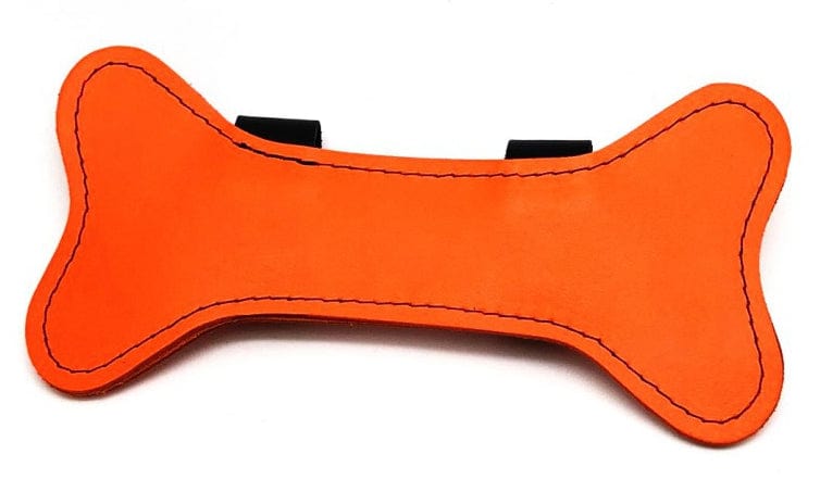 Hundeknochen Leder Orange