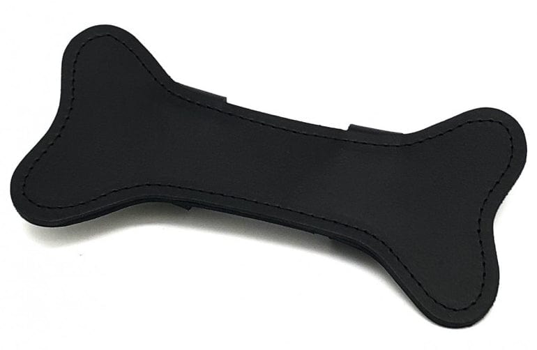 Hundeknochen Leder Schwarz