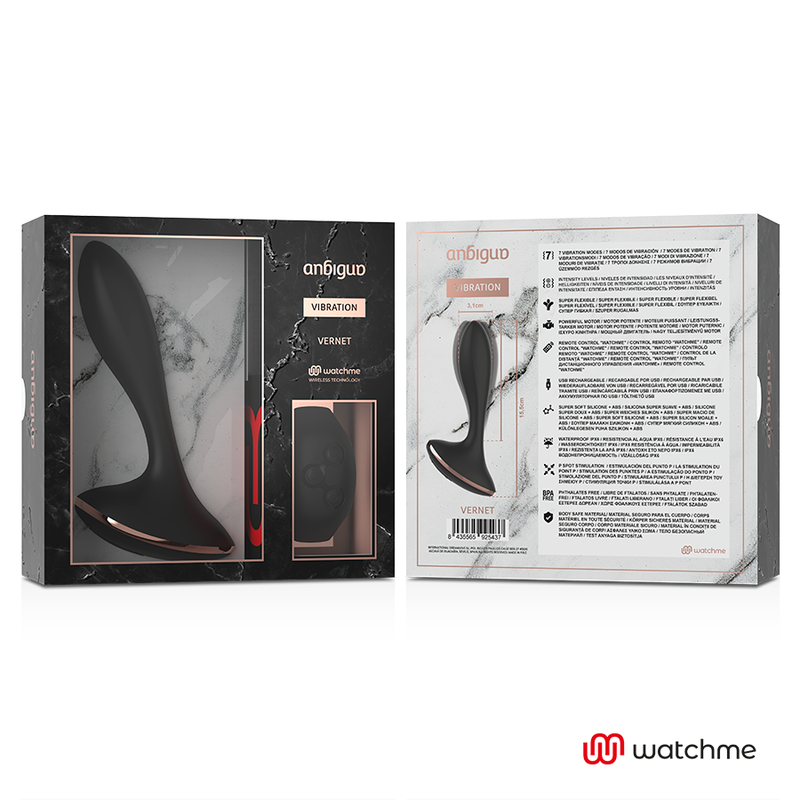 Anbiguo - Watchme Vibrator mit Fernbedienung Analstecker Vernet