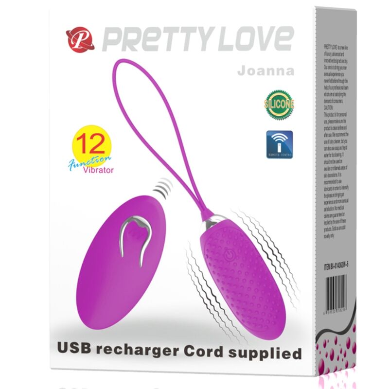 Pretty Love - Joanna Vibrierendes Ei mit Fernbedienung 12 Modi