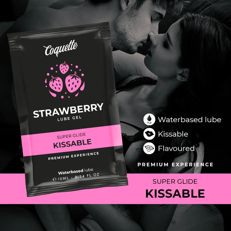 Coquette Chic Desire - Kussbares Gleitmittel auf Erdbeerwasserbasis Tasche 10 ml