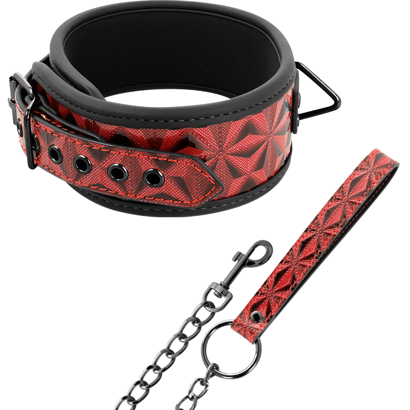 Begme - Red Edition Premium Veganes Lederhalsband mit Neoprenfutter