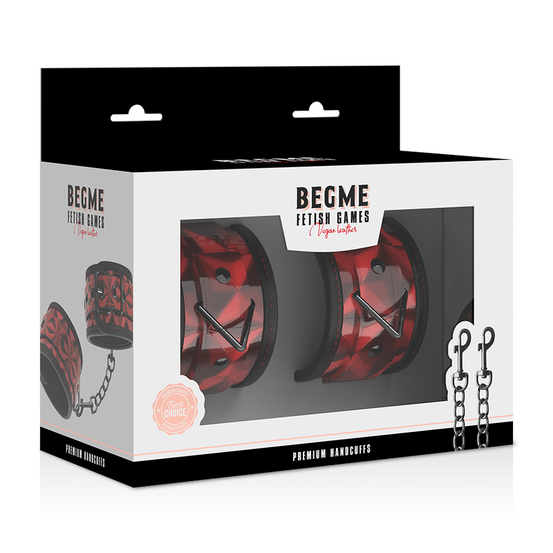 Begme - Red Edition Premium-Handschellen mit Neoprenfutter