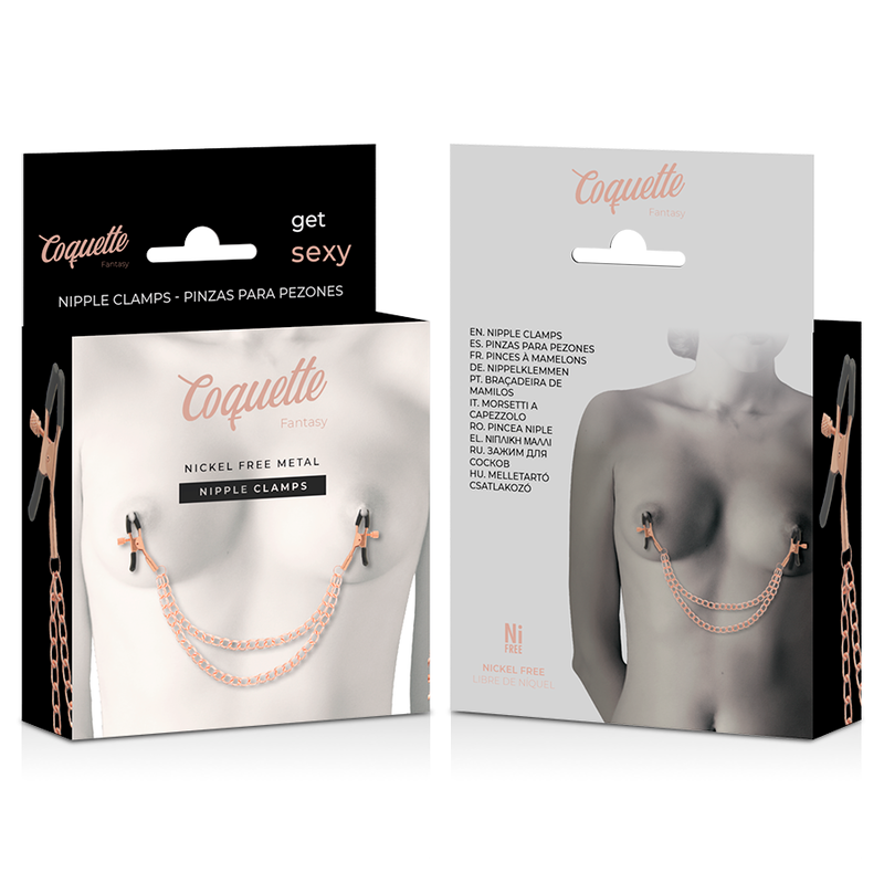 Coquette Chic Desire - Fantasy-Nippelclips aus Metall mit Kette