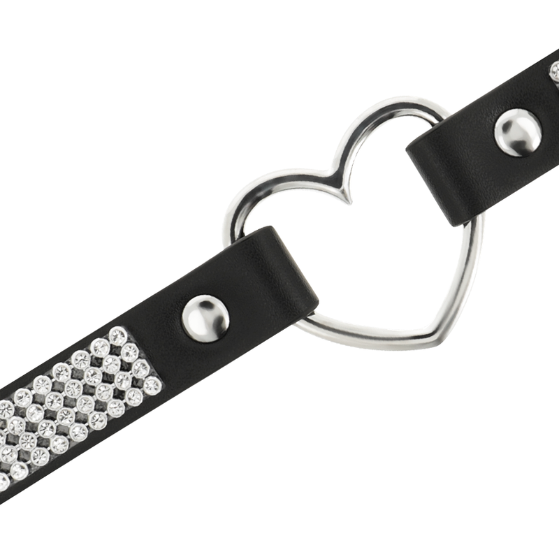 Coquette Chic Desire - Veganes Leder-Halsband mit Herz