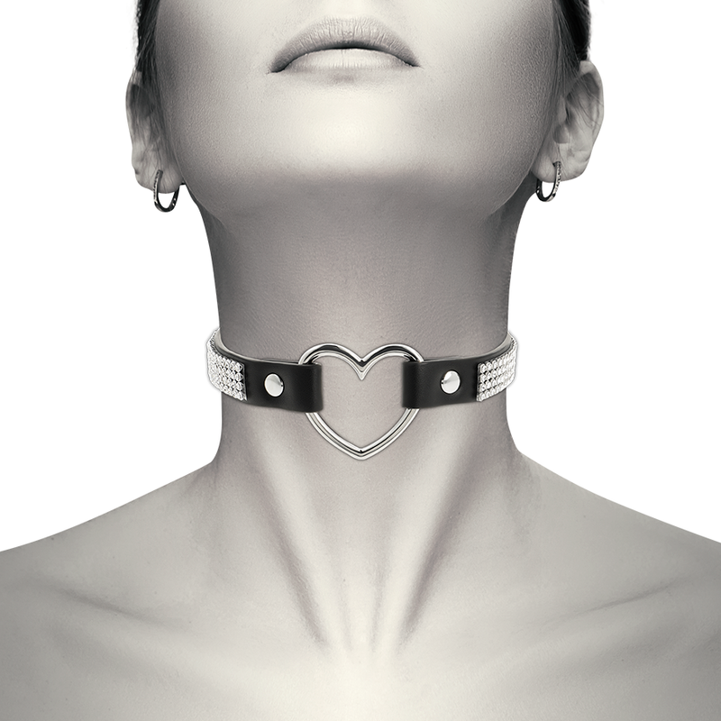 Coquette Chic Desire - Veganes Leder-Halsband mit Herz