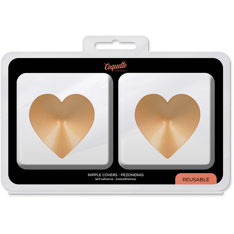 Coquette Chic Desire - Nippelabdeckungen Goldene Herzen