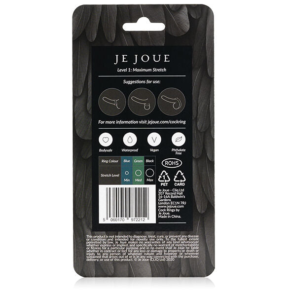 Je Joue - Maximaler Stretch-Cockring aus Silikon - Schwarz