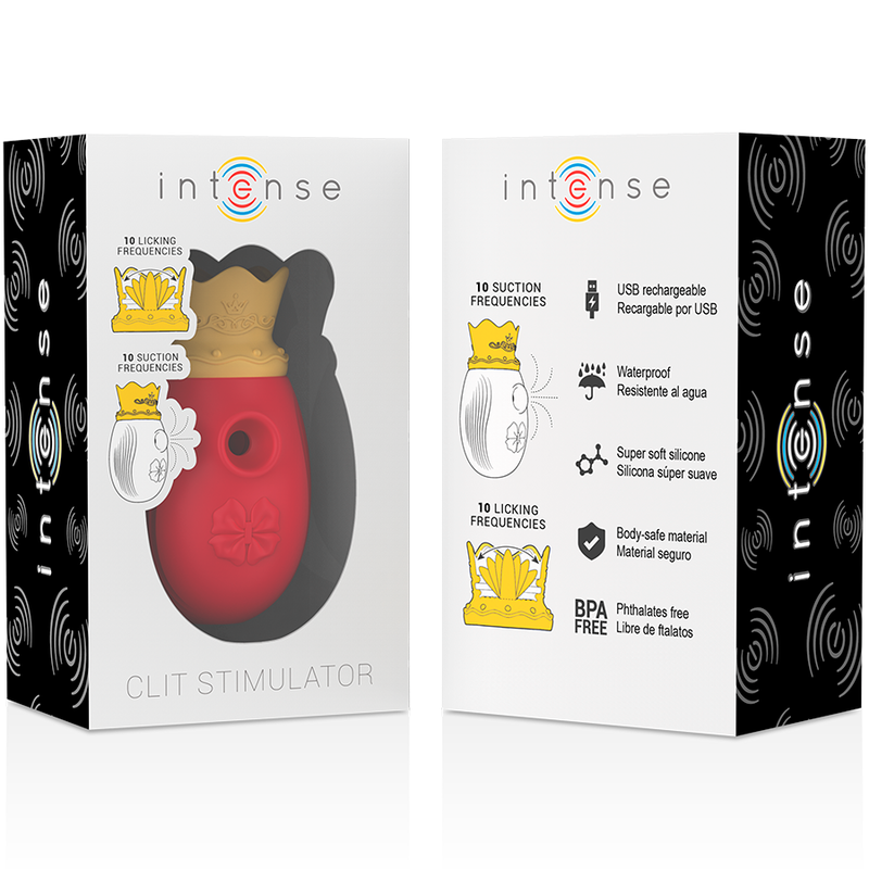 Intense - Klitorisstimulator 10 Saug- und Leckmodi - Rot