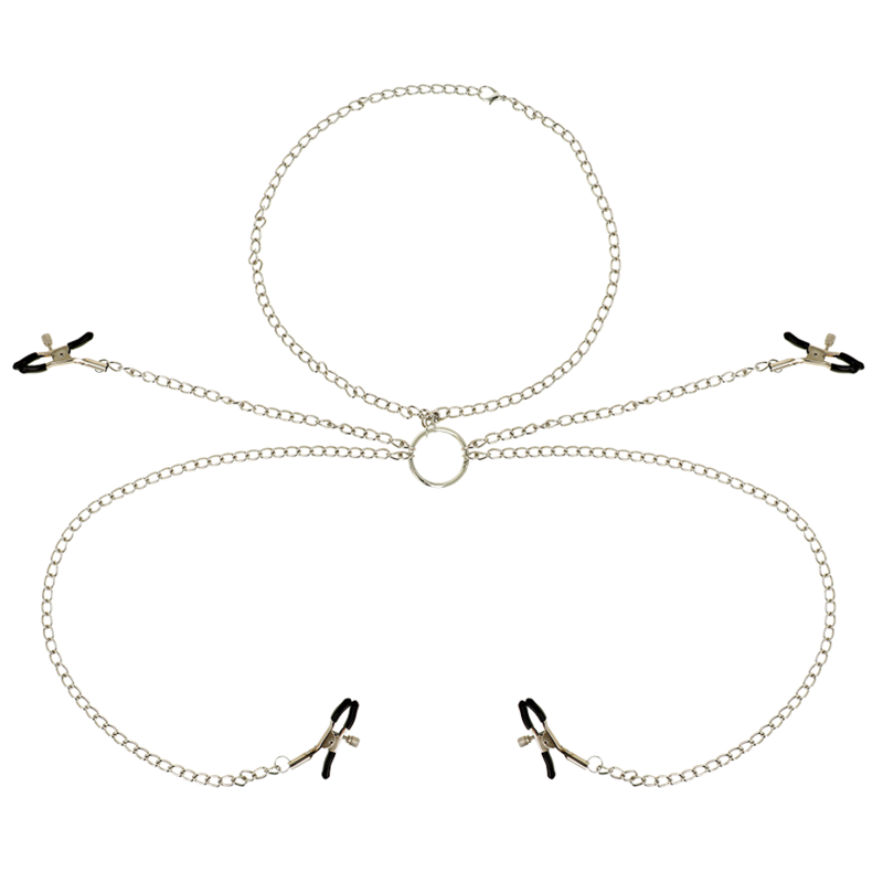 Ohmama Fetisch 4 Nippelklemmen mit Kette
