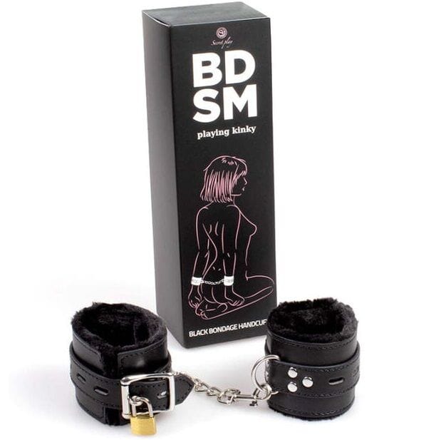 Fesselset Secretplay Schwarze Bondage-Handschellen BDSM-Kollektion