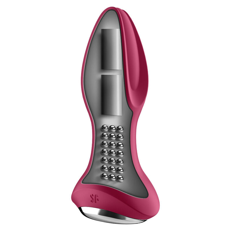 Satisfyer - Rotator Plug 2+ Vibrierende Plugapp Rot