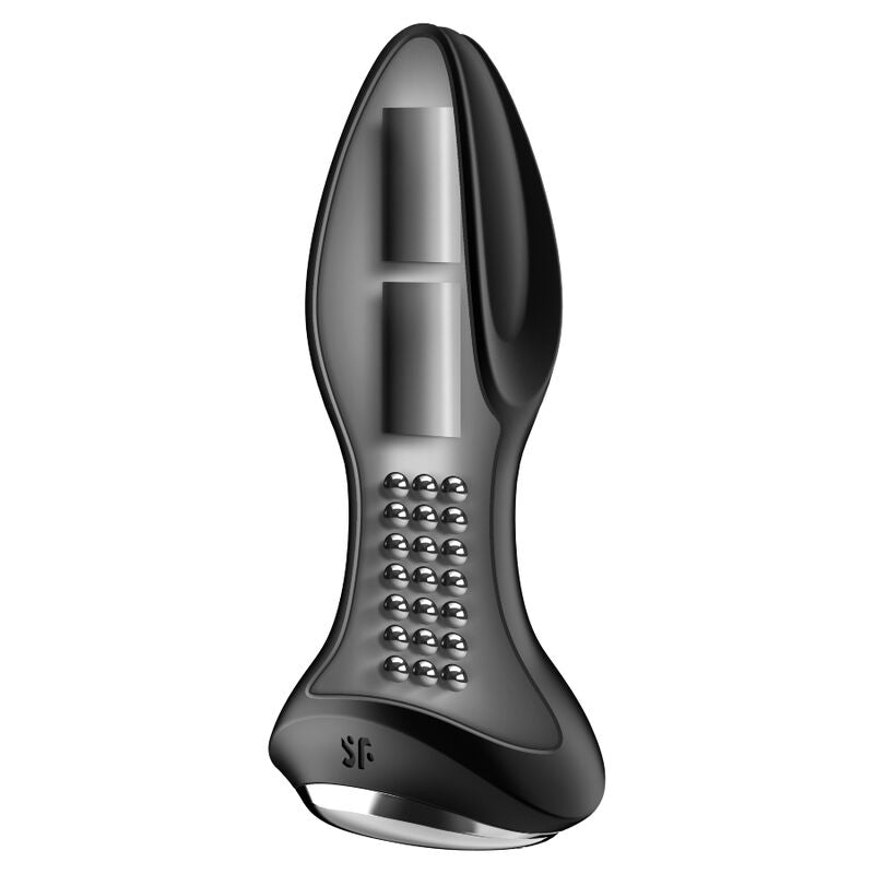 Satisfyer - Rotator Plug 2+ Vibrierende Plugapp Schwarz