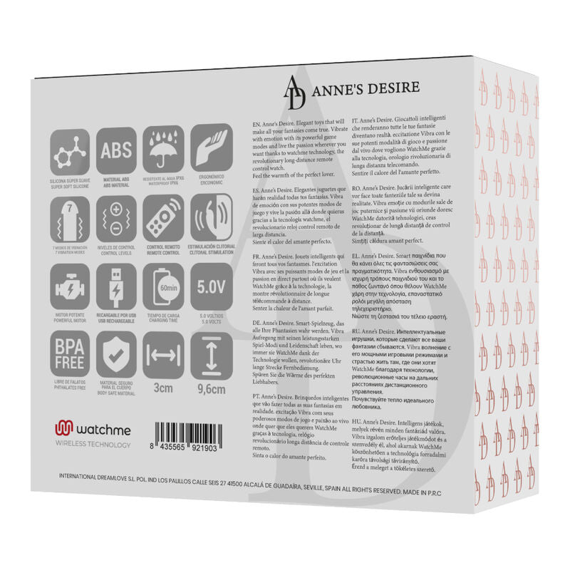 Anne's Desire - Panty Pleasure Tecnolog A Watchme Black