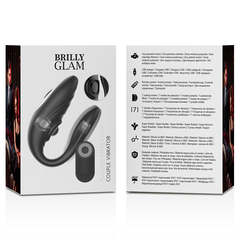 Brilly Glam- Paar mit Pulsierender und Vibrierender Fernbedienung