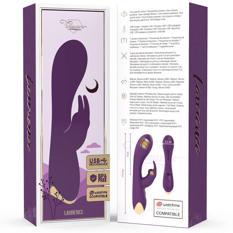 Treasure - Laurence Rabbit-Vibrator + Watchme-Fernbedienung