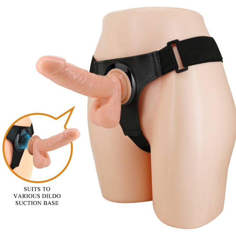 Pretty Love - Harness-Hose Universal-Harness mit Dildo Tom 20 cm Natur