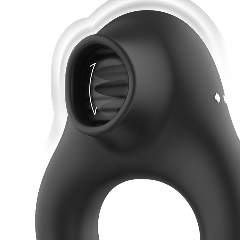 Black&Silver - Vibratorring aus Silikon, 3 Motoren, Wiederaufladbar, Schwarz