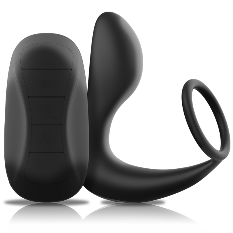 Black&Silver - Analmassager mit Fernbedienung, Wiederaufladbares Silikon Schwarz