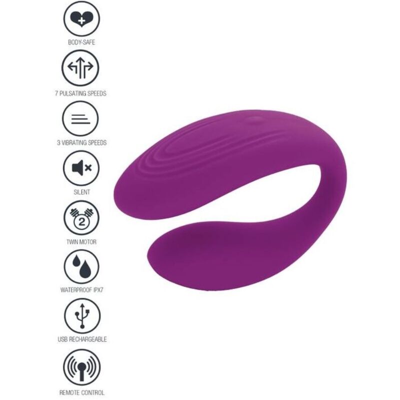 Xocoon - Gebundener Vibrator für Liebespaare, Lila