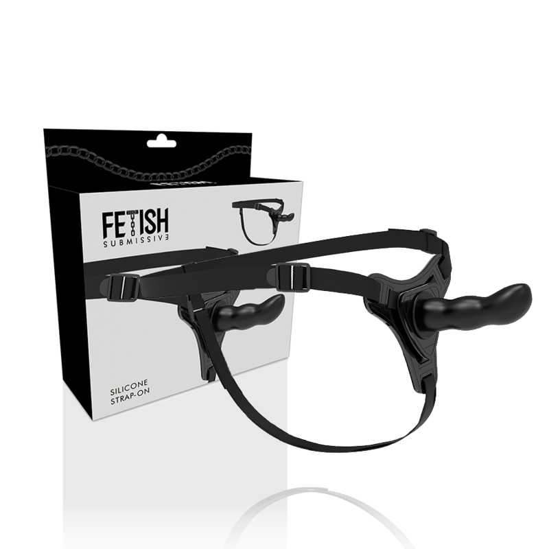 Fetish Submissive Harness - Schwarzer Silikon-g-Spot 16 cm