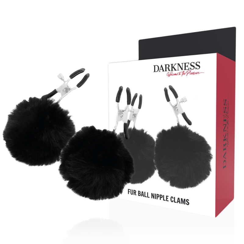 Darkness - Nippelklammern mit Pom Poms 1