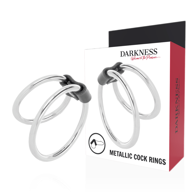 Penisring doppelter aus Metall 5 cm