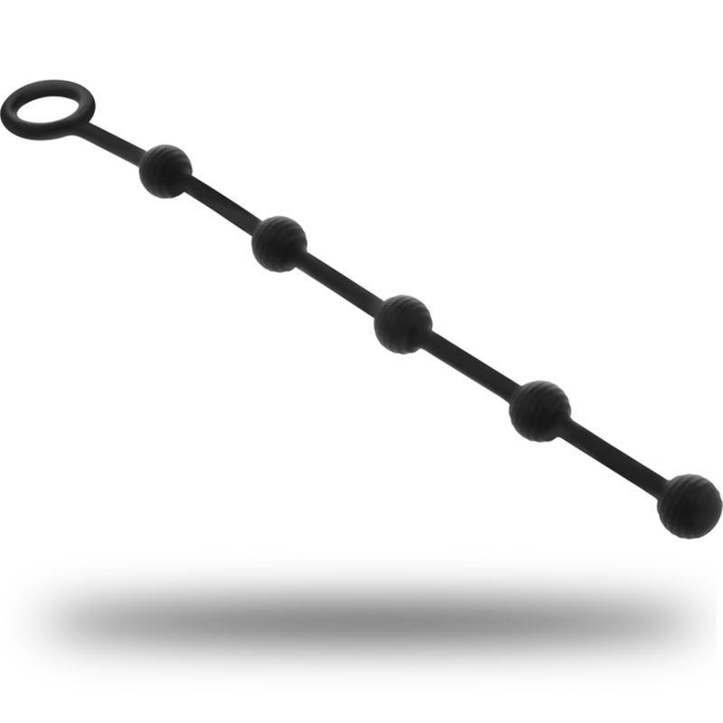 Black&Silver - Korg Anal Rosenkranz Silikon Initiation 21 cm