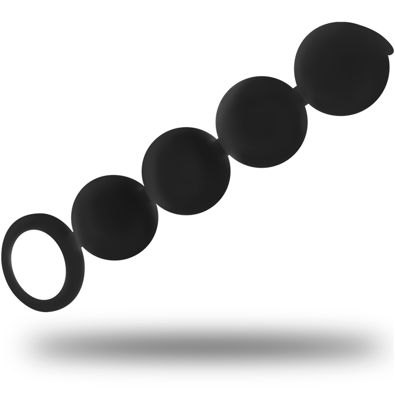 Black&Silver - Lennon Anal Rosenkranz 4 Silikonkugeln 15 cm