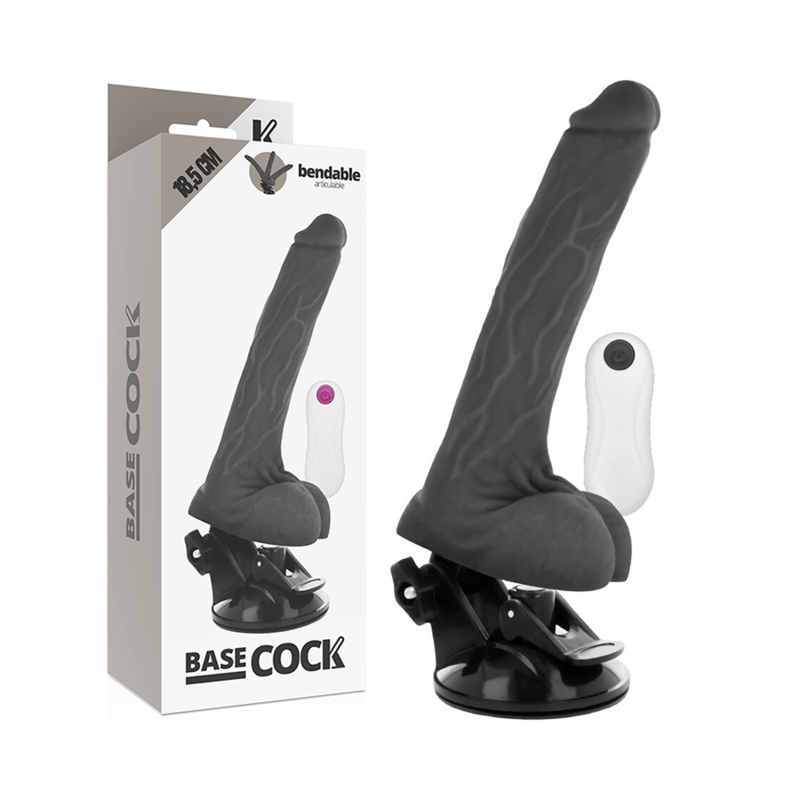 Basecock - Artikulierbarer Vibrator mit Fernbedienung Schwarz 18.5 cm-x-4 cm