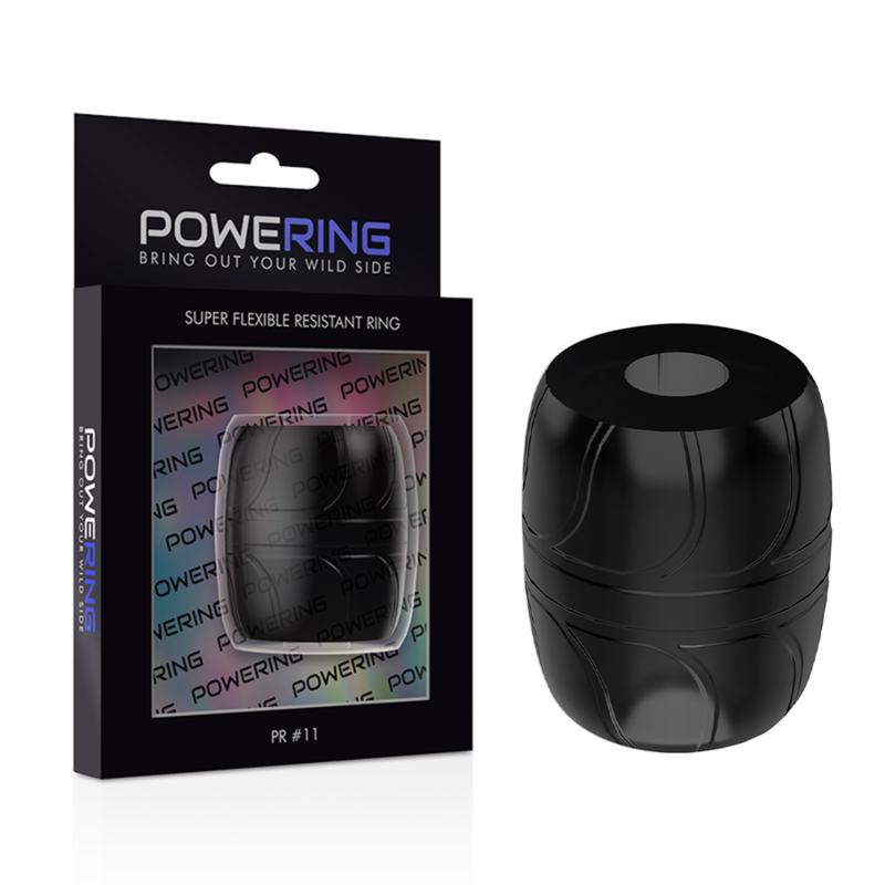 Powering - Super Flexibler und Widerstandsfähiger Penisring 5 cm Pr11 Schwarz