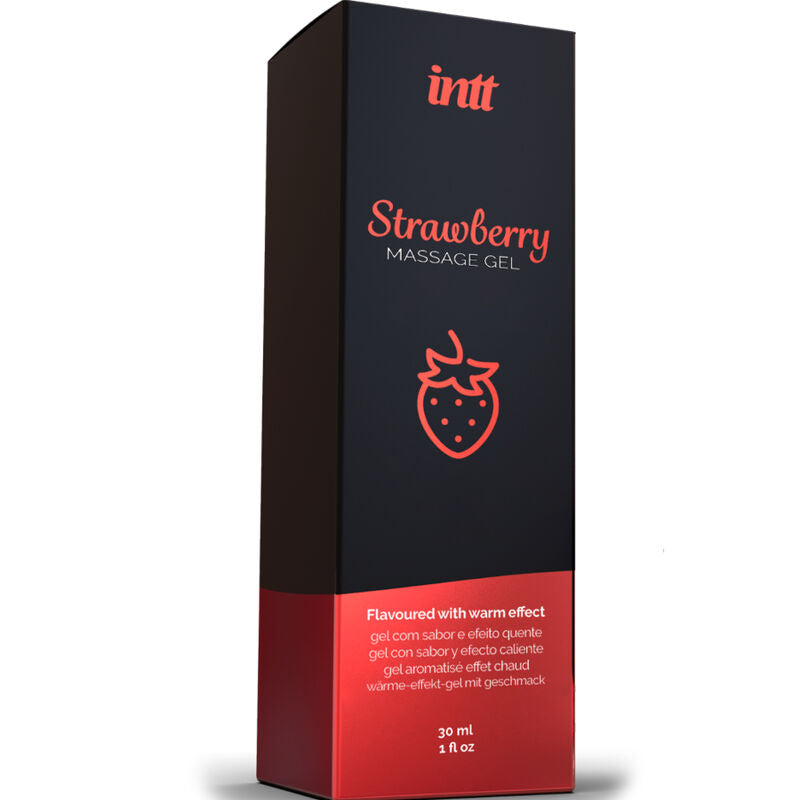 Intt Massage & Oral Sex - Massagegel mit Heissem Effekt Erdbeergeschmack