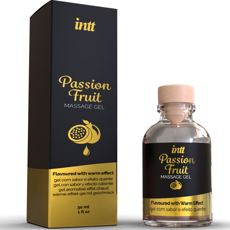 Intt Massage & Oral Sex - Massagegel mit Passionsfruchtgeschmack und Wärmeeffekt