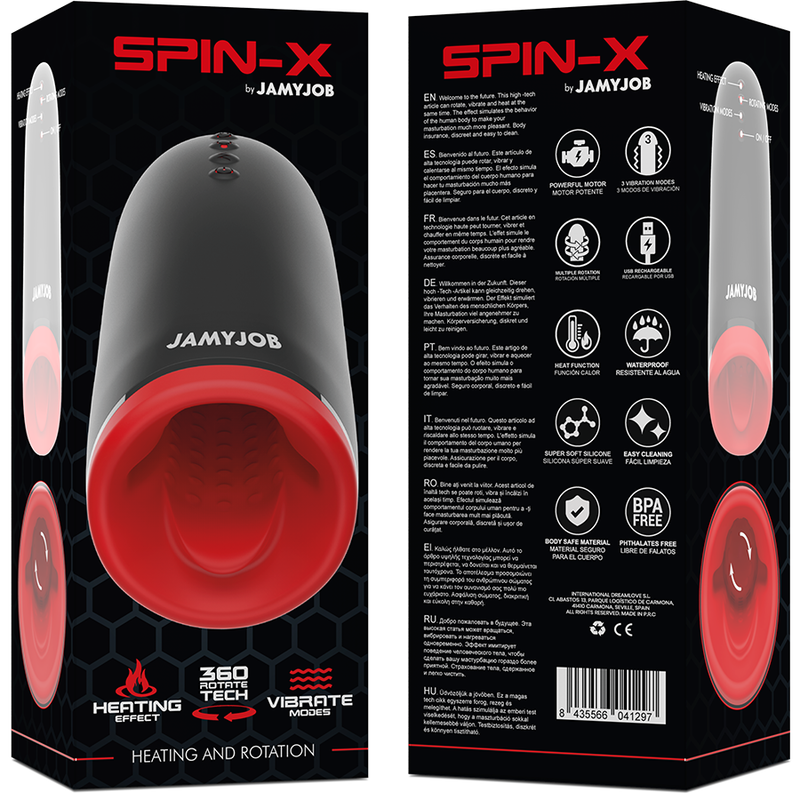 Jamyjob - Spin-x Heiz- und Rotations-Masturbator