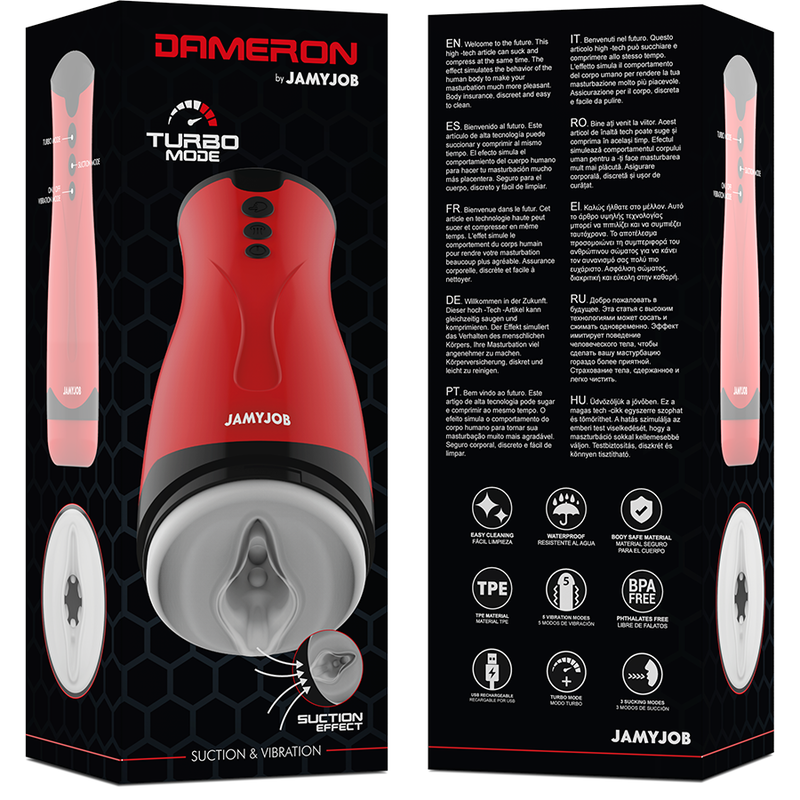 Jamyjob - Dameron Saug- und Vibrationsmasturbator