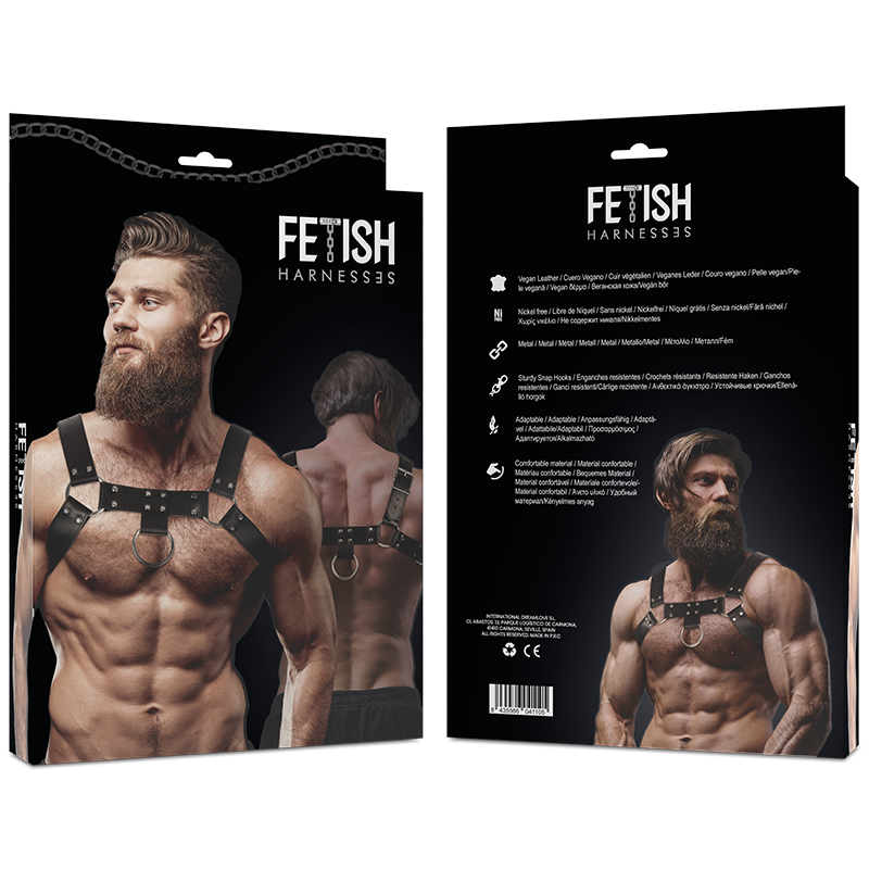 Fetish Submissive Attitude - Brustharness aus Ökoleder für Herren