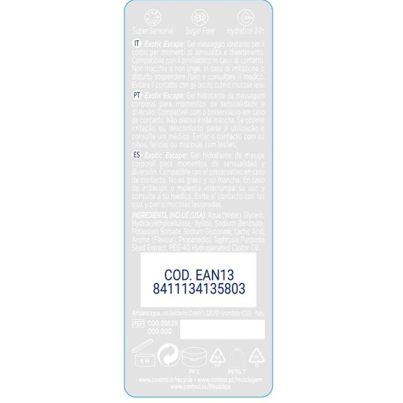 Control - 2 en 1 Massage & Vergnügen Exotisch 200 ml