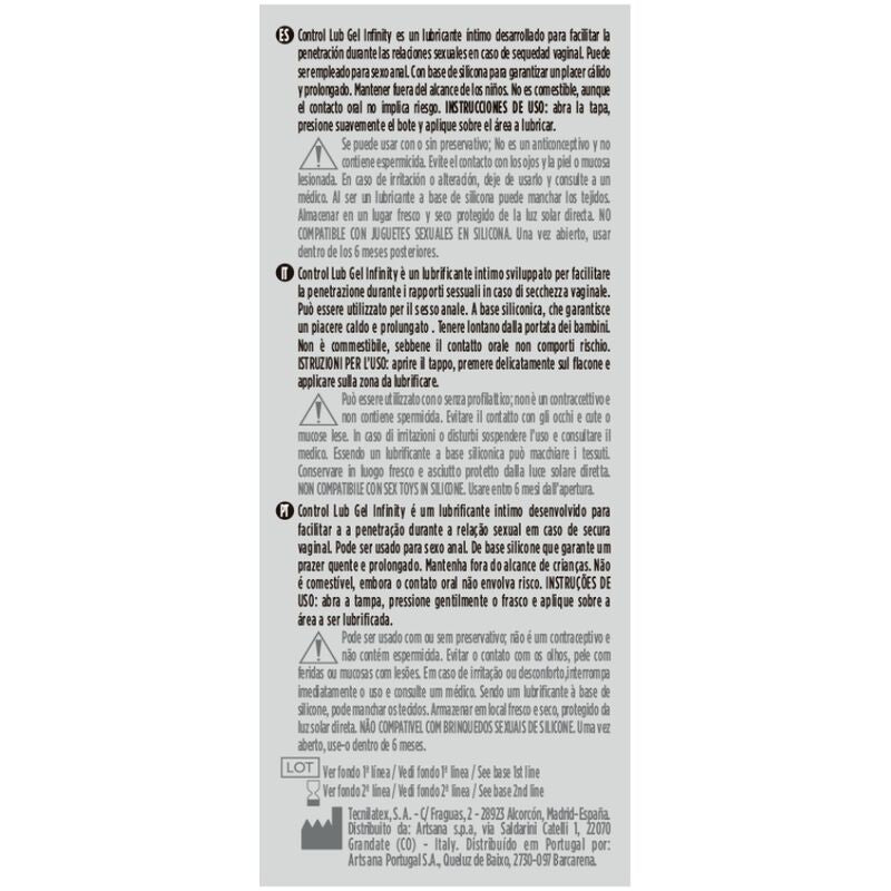 Control - Infinity Gleitmittel auf Silikonbasis 75 ml