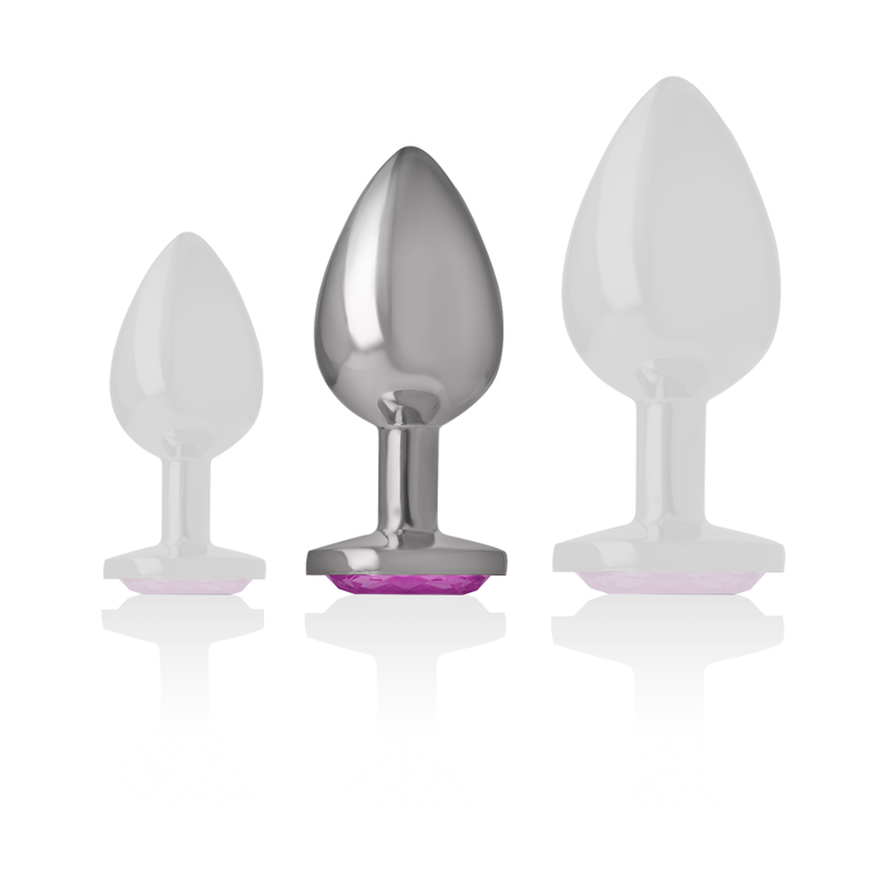 Intense - Aluminium-Metall-Anal-Stecker Rosa Herz Grösse M