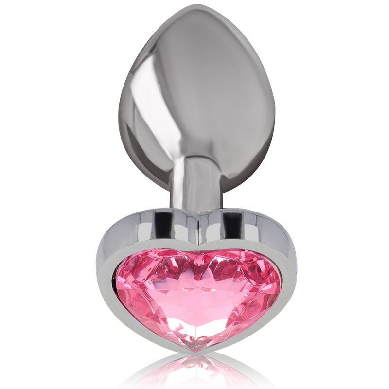Intense - Aluminium-Metall-Anal-Stecker Rosa Herz Grösse M