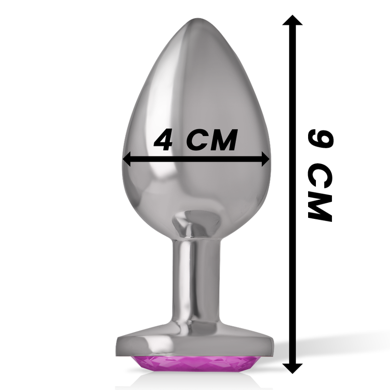 Intense - Aluminium-Metall-Anal-Stecker Rosa Herz Grösse L