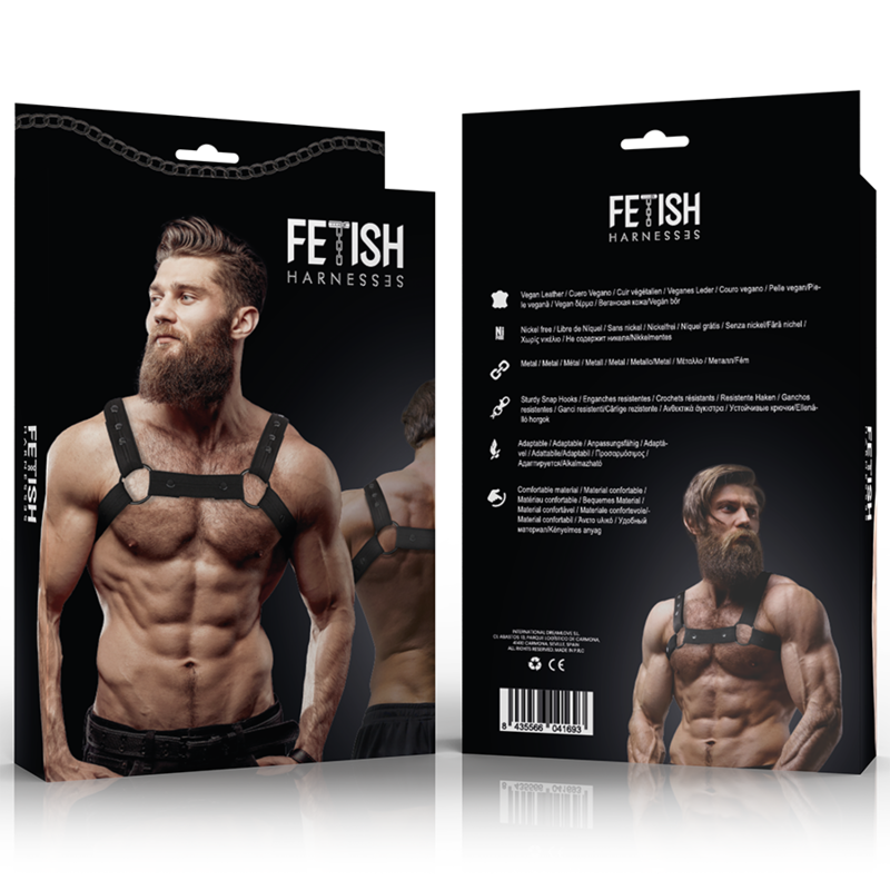 Fetish Submissive Attitude - Verstellbarer Neopren-Brust-Sport-Harness für Mnner