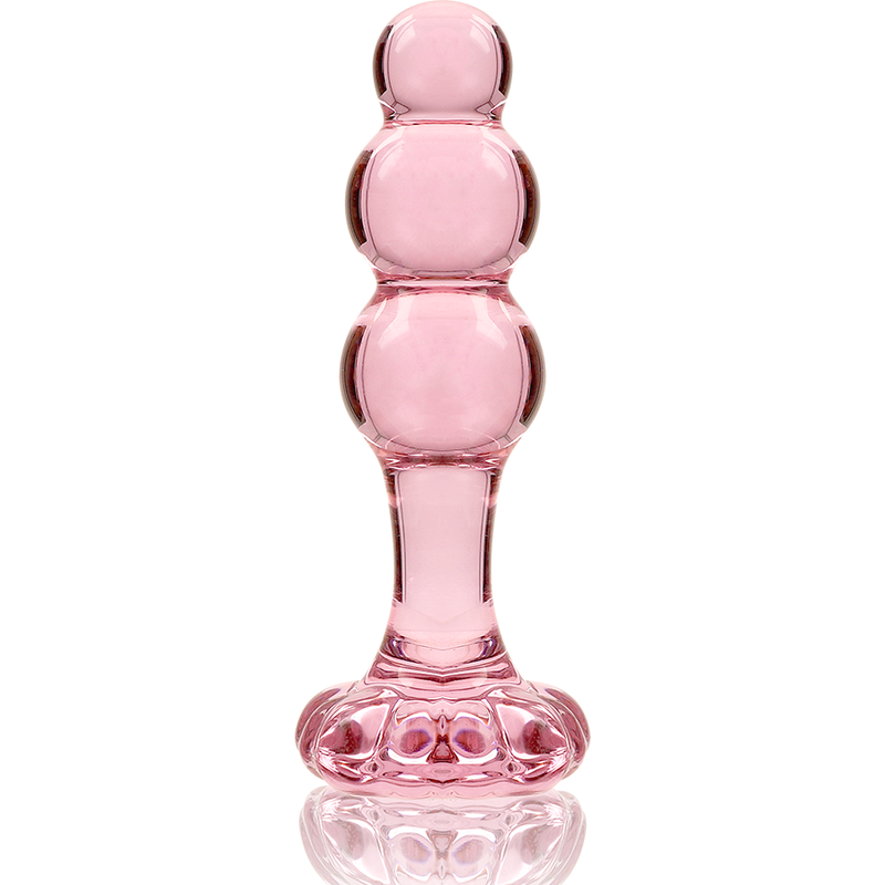 Nebula Series by Ibiza - Modell 1 Analplug Borosilikatglas Rosa 10.5 cm-x-3 cm