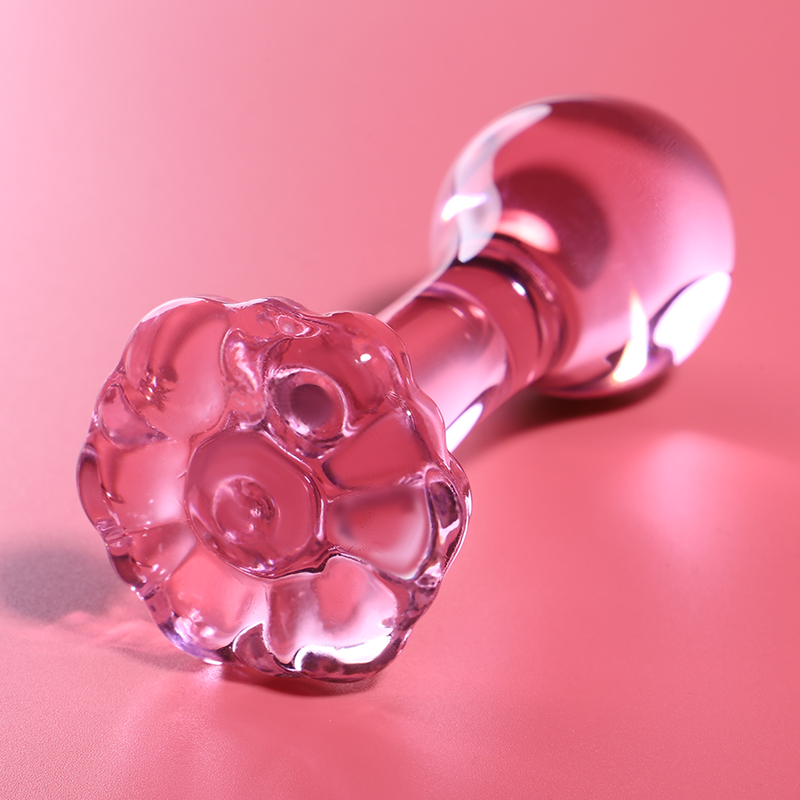 Nebula Series by Ibiza - Modell 2 Analplug Borosilikatglas Rosa 11 cm-x-3.5 cm