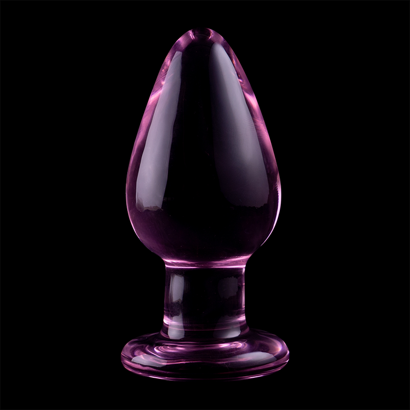 Nebula Series by Ibiza - Modell 3 Analplug Borosilikatglas Rosa 11 cm-x-5 cm