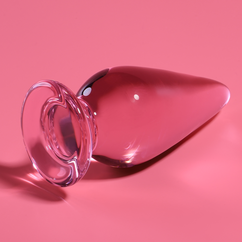 Nebula Series by Ibiza - Modell 4 Analplug Borosilikatglas Rosa 11 cm-x-5 cm