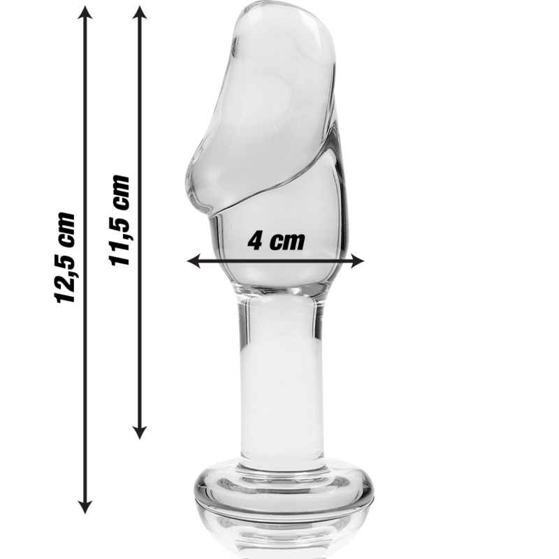 Nebula Series by Ibiza - Modell 6 Analplug Borosilikatglas Klar 12.5 cm-x-4 cm
