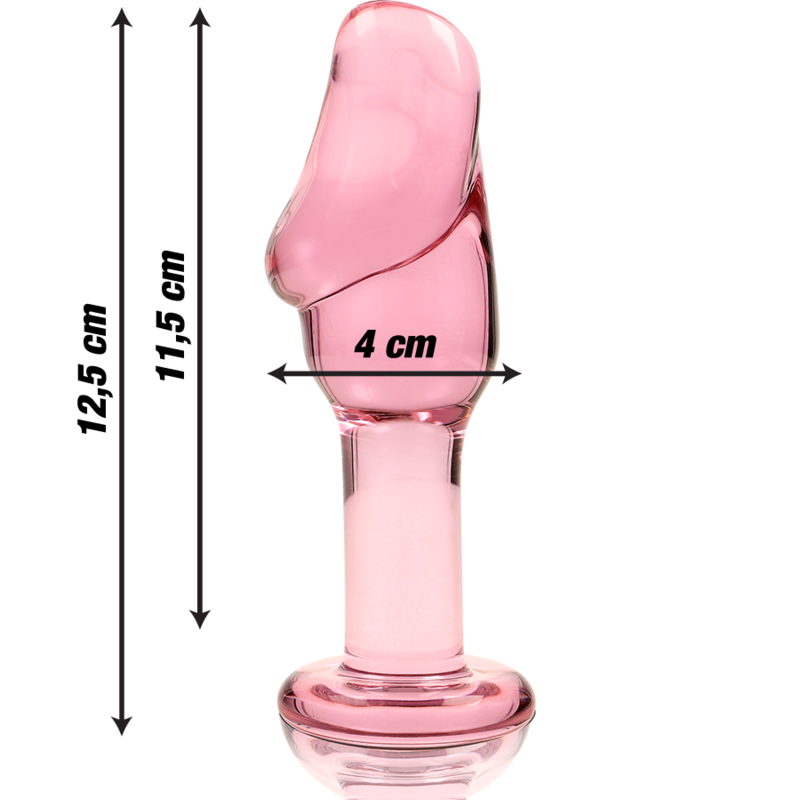 Nebula Series by Ibiza - Modell 6 Analplug Borosilikatglas Rosa 12.5 cm-x-4 cm