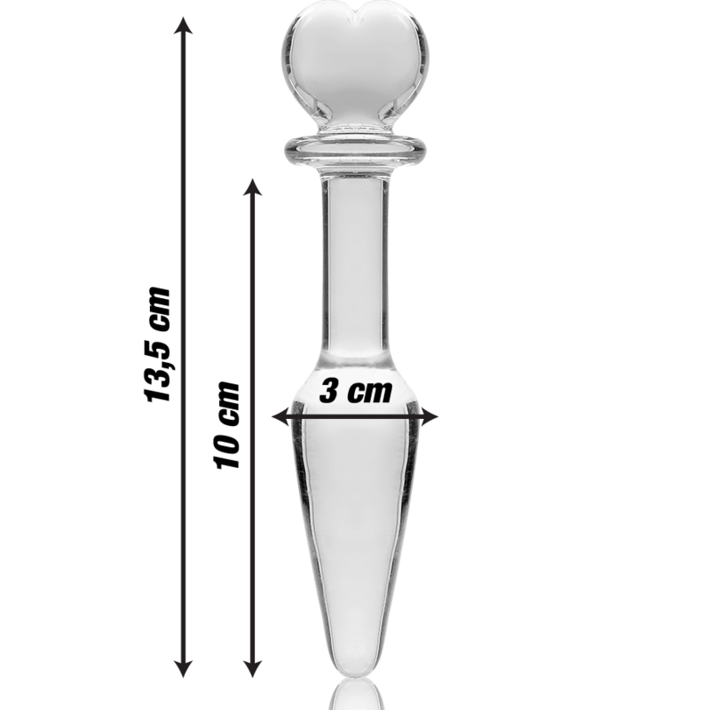 Nebula Series by Ibiza - Model 7 Analplug Borosilikatglas Klar 13.5 cm-x-3 cm