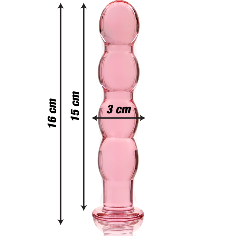 Nebula Series by Ibiza - Modell 10 Dildo Borosilikatglas Rosa 16.5 cm-x-3.5 cm